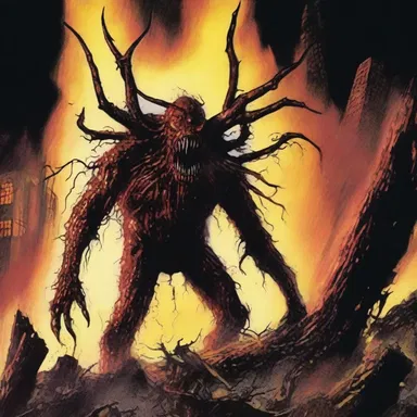 The horror novel depicted a terrifying creature that secretes a pyrogen substance, causing people to spontaneously combust.