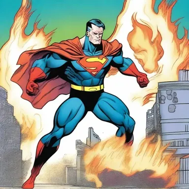 In the superhero comic book, the villain possesses a pyrogen that allows him to burst into flames at will.