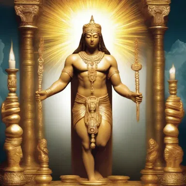 According to ancient religious texts, the gods granted humans access to a sacred pyrogen that symbolizes divine light and power.