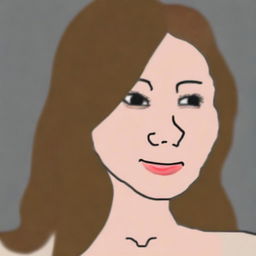 A digital art representation of Kate Middleton in the style of a Wojak meme