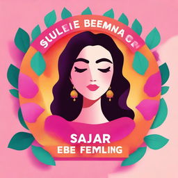 A high-quality digital art for an ebook cover titled 'Saúde e bem-estar feminino'