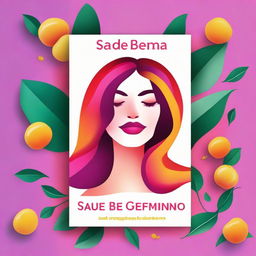 A high-quality digital art for an ebook cover titled 'Saúde e bem-estar feminino'