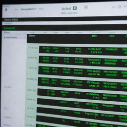 An open Excel spreadsheet, illuminated by the glow of a screen, containing cells populated with complex mathematical formulas.