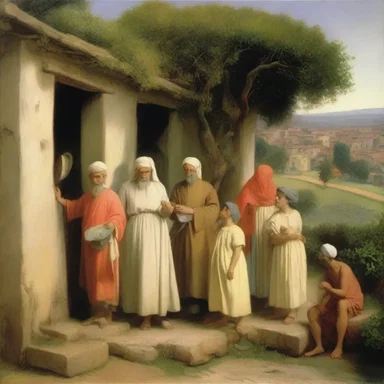 The painter delusively depicted a utopian society where everyone lived in harmony.
