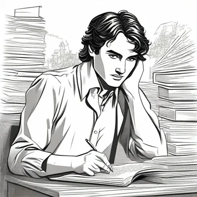 The protagonist in the novel delusively believed he was destined to become a famous writer.