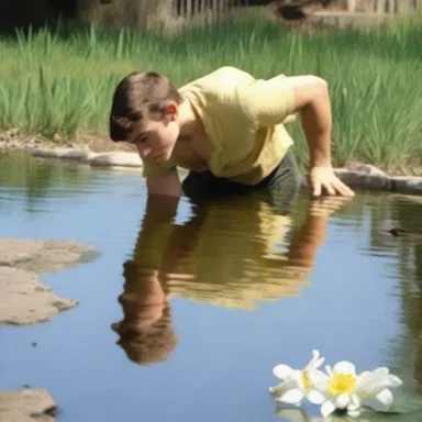 In Greek mythology, Narcissus delusively fell in love with his own reflection in the pool.