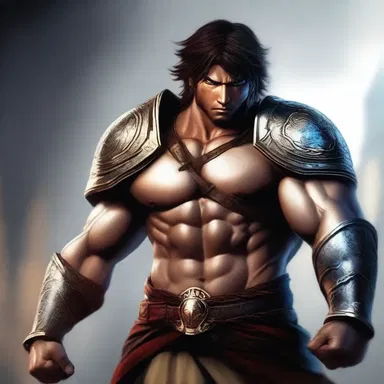 The protagonist trained hard to slake his thirst for power and become the strongest warrior.
