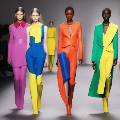 The fashion designer's collection for the upcoming season is filled with capriciously bold and unexpected color combinations.