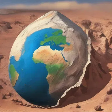 The formation of the Earth's crust involved the cooling and solidification of plutonic rocks beneath the surface, over millions of years.