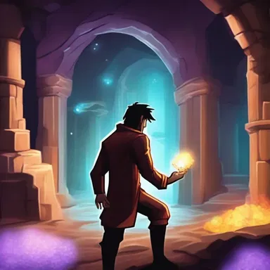 The protagonist ventured deep into the hidden caverns, where he discovered a hidden treasure trove of glittering plutonic minerals.