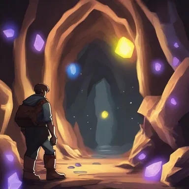 The protagonist ventured deep into the hidden caverns, where he discovered a hidden treasure trove of glittering plutonic minerals.