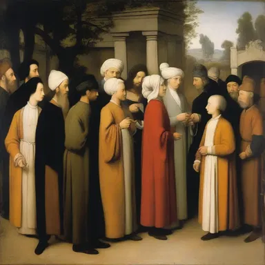 The painting depicted a scene of commonality, with people from various social classes mingling together.