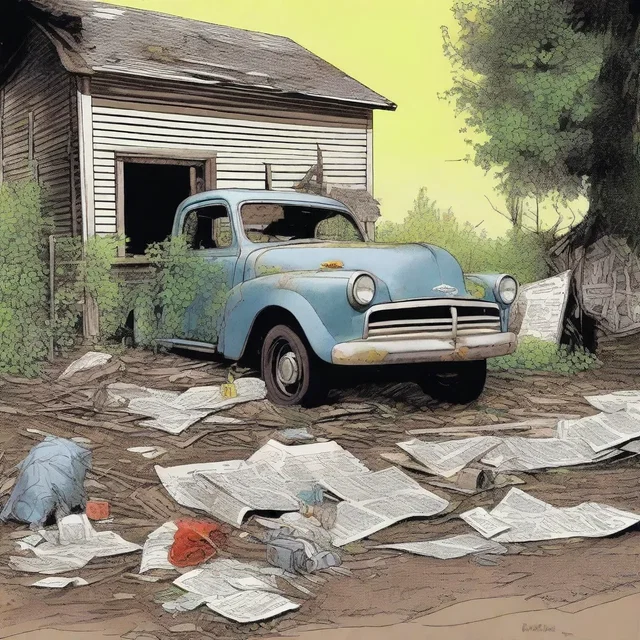 In the classic novel, the protagonist discovers a hidden treasure in a trash heap behind an abandoned house.