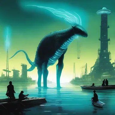 In the futuristic world of the novel, creatures with bioluminescent docks on their tails were the norm.