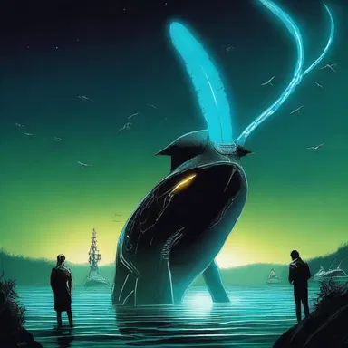 In the futuristic world of the novel, creatures with bioluminescent docks on their tails were the norm.