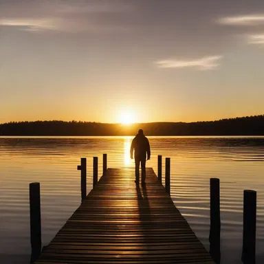In the opening scene of the movie, the protagonist walks along the dock as the sun sets, reflecting on the challenges ahead.