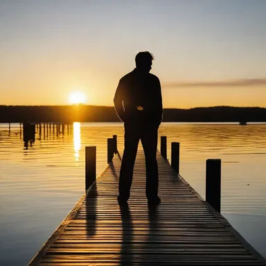 In the opening scene of the movie, the protagonist walks along the dock as the sun sets, reflecting on the challenges ahead.