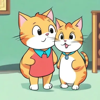 In the animated series, the mischievous cat often docks the tails of his friends as a prank.