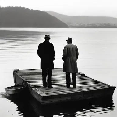 The film's climax was set on a desolated dock, where the detective finally caught the criminal.