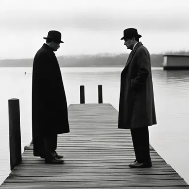 The film's climax was set on a desolated dock, where the detective finally caught the criminal.