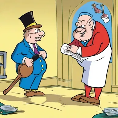 In the cartoon series, the mischievous characters were often docked their privileges as punishment for their antics.