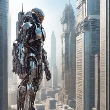 In the futuristic world of science fiction, cyborg soldiers equipped with scaling ladders effortlessly scaled skyscrapers in the blink of an eye.