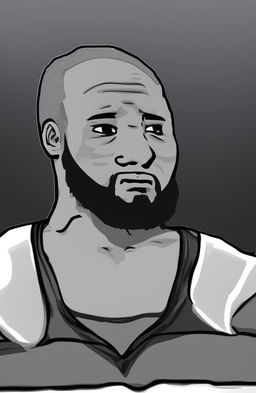 A high-quality digital artwork depicting LeBron James as a Wojak meme, capturing his distinctive features in the simplistic and expressive style typical of Wojak illustrations