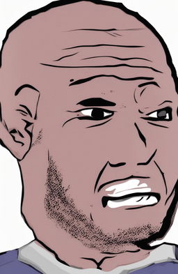 A high-quality digital artwork depicting LeBron James as a Wojak meme, capturing his distinctive features in the simplistic and expressive style typical of Wojak illustrations