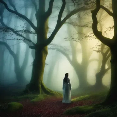 In the fantasy novel, a mystical wisp led the protagonist through the enchanted forest.
