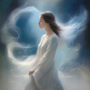 The artist captured the ethereal beauty of the wisp in her painting.