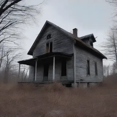 The horror movie featured a creepy wisp that haunted an old abandoned house.