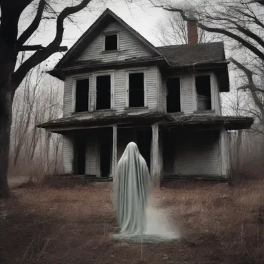 The horror movie featured a creepy wisp that haunted an old abandoned house.