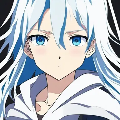The character in the anime had a wisp of hair that always covered their left eye, giving them a mysterious look.