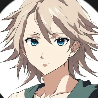 The character in the anime had a wisp of hair that always covered their left eye, giving them a mysterious look.