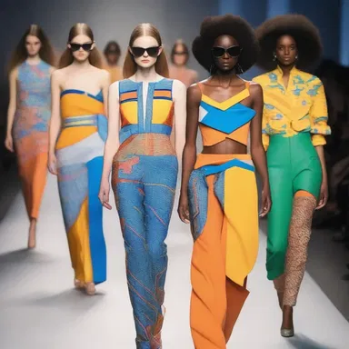 The runway showcased a collection of gamey-inspired outfits, with bold colors and daring designs.
