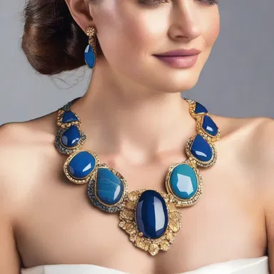 The fashion designer incorporated galena stones into their latest collection of jewelry, adding a unique touch to the pieces.