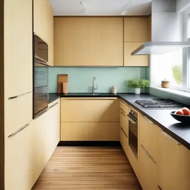 The architect designed the kitchen with cabinets that could hold up to 10 cubic decimeters of storage space.