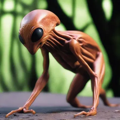 In the science fiction novel, the author describes an alien creature with cinnamon-colored skin.