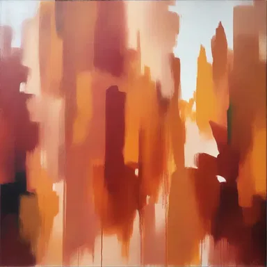 The artist used a palette of warm colors, including cinnamon-colored shades, to create a beautiful painting.