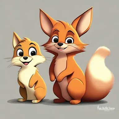 The cartoon character had cinnamon-colored fur, making it stand out amongst the other characters.