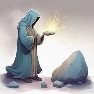 In the magical world of this fantasy story, a character possesses a rare ability to dissolve chalkstones with a single touch.