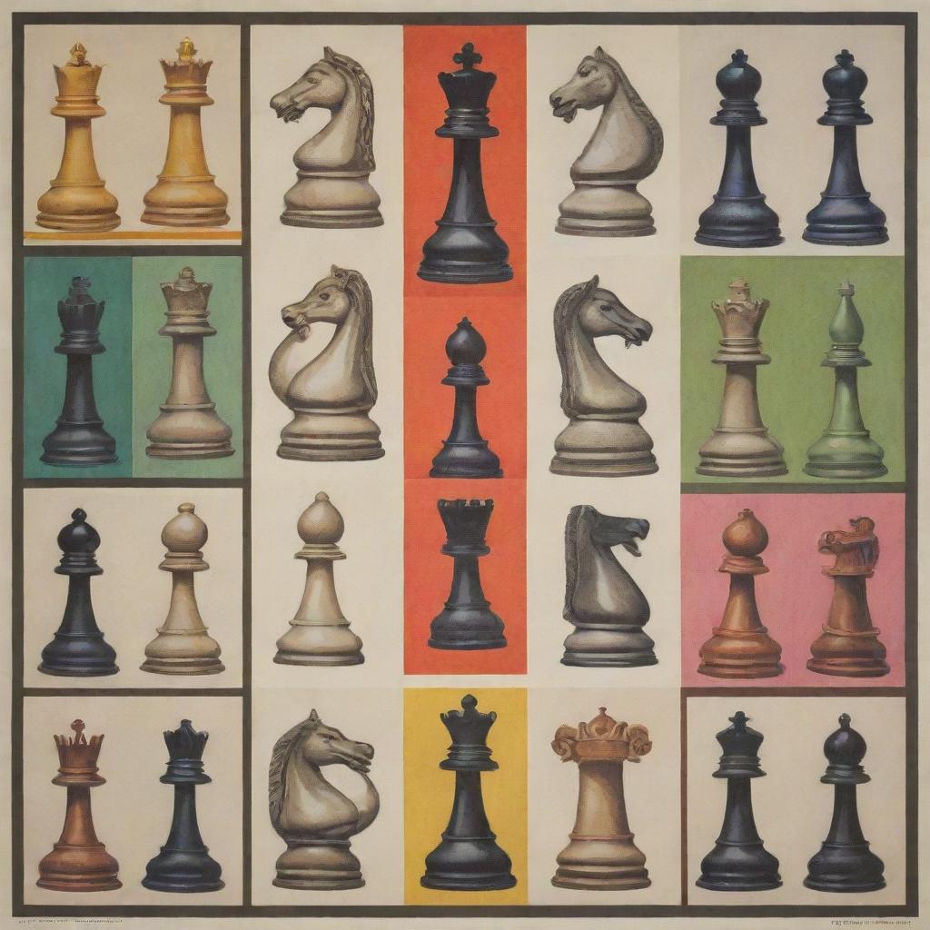 A vibrant poster featuring striking depictions of chess, badminton, and billiards, arranged around the central focal point of the number '3'.