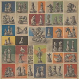 A vibrant poster featuring striking depictions of chess, badminton, and billiards, arranged around the central focal point of the number '3'.