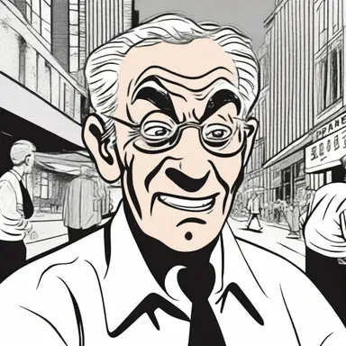 The comic strip artist portrayed the character's unaffectedness through exaggerated facial expressions and gestures.