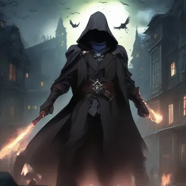The protagonist summoned dark forces to embattle against the ancient evil that haunted the town.