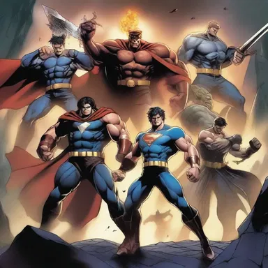 The heroes trained relentlessly to embattle against the powerful villains and protect the world from destruction.