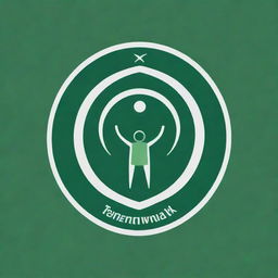 A harmonious logo for a Sports Week event, featuring emblems of various sports encased in a dominant green color scheme, suggesting vitality and a spirit of teamwork.