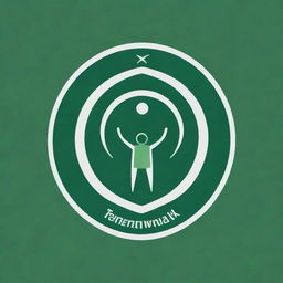 A harmonious logo for a Sports Week event, featuring emblems of various sports encased in a dominant green color scheme, suggesting vitality and a spirit of teamwork.