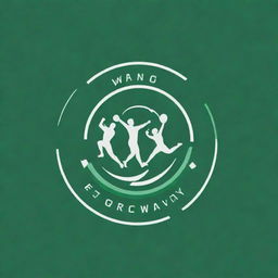 A harmonious logo for a Sports Week event, featuring emblems of various sports encased in a dominant green color scheme, suggesting vitality and a spirit of teamwork.