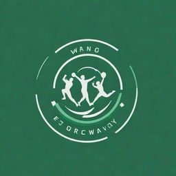 A harmonious logo for a Sports Week event, featuring emblems of various sports encased in a dominant green color scheme, suggesting vitality and a spirit of teamwork.